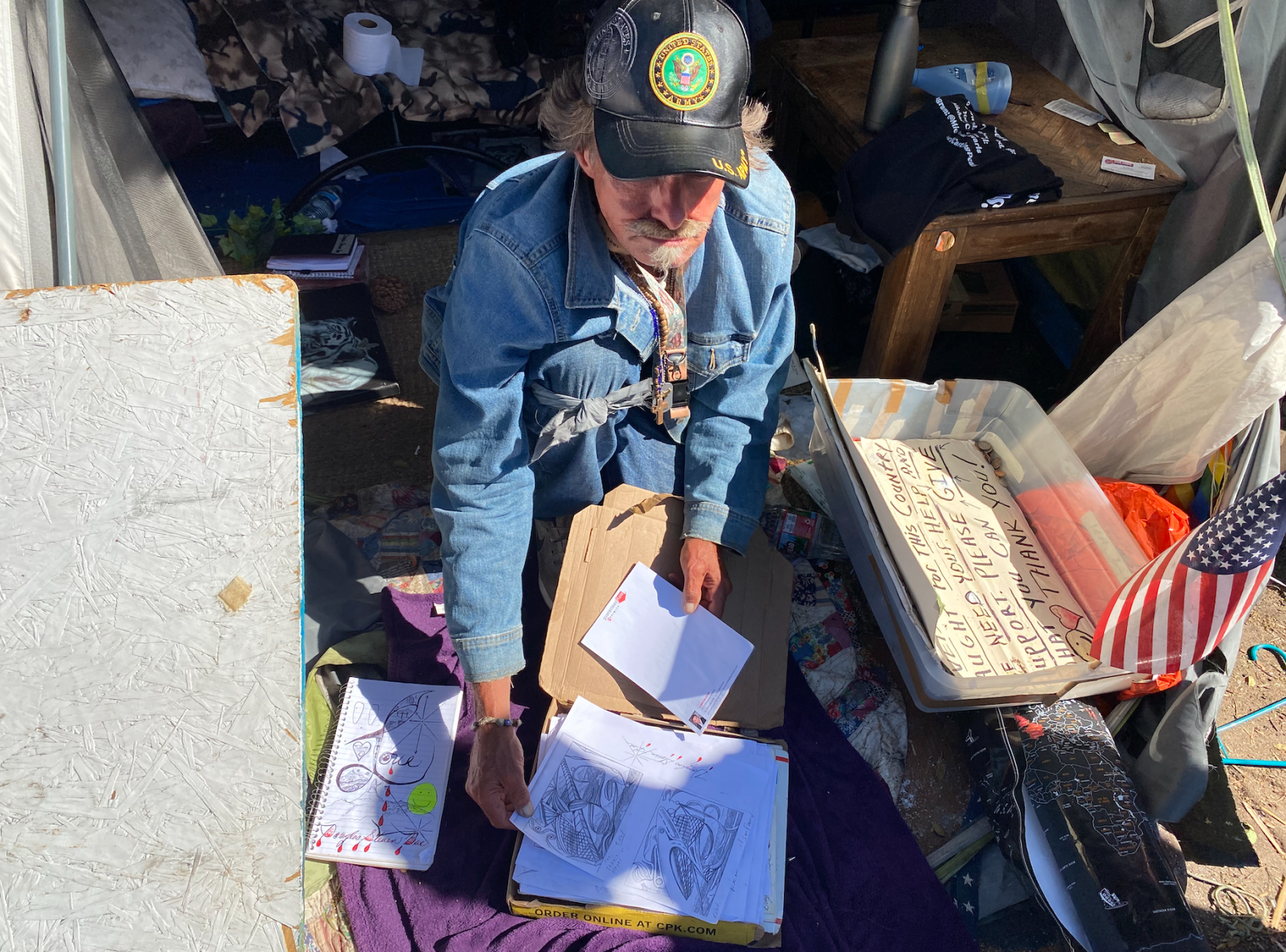 Veterans in Brentwood encampment